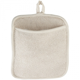 Winco - Pot Holder, White Terrycloth with Pocket, 8.5x9.5