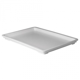 Winco - Dough Box Cover, Fits 25.625x18x3.25 and 25.5x17.5x6 Boxes, White PP Plastic
