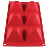 Baking Mold, 3 oz Pyramid Silicone, High Heat with 6 Cavities