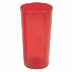 Tumbler, 9.5 oz Red Plastic Stackable, 4.25&quot; Tall, 12 count