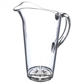 Pitcher, 51 oz Clear Plastic with Starburst Base