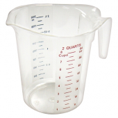 Winco - Measuring Cup with Color Graduations, 2 Quart Polycarbonate Plastic
