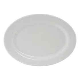 Tuxton - Alaska Platter, 11.75x8.5 Oval Porcelain White