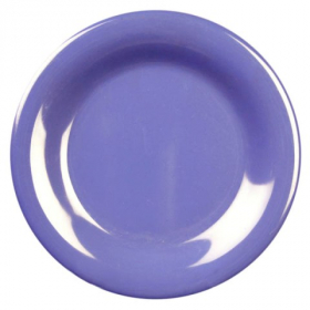 Plate, 7.875&quot; Purple/Blue Melamine with Wide Rim