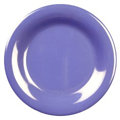 Plate, 9.25&quot; Purple/Blue Melamine with Wide Rim