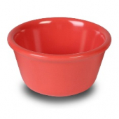 Ramekin, 3.375&quot; Smooth Plastic, 4 oz Red/Orange