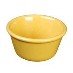 Ramekin, 3.375&quot; Smooth Plastic, 4 oz Yellow