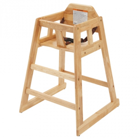 Winco - High Chair, Natural Wooden Finish, Unassembled
