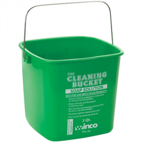 Winco - Cleaning Pail, 3 Quart Green for Soap