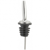 Winco - Metal Pourer with Tapered Spout, Black Plastic Stopper