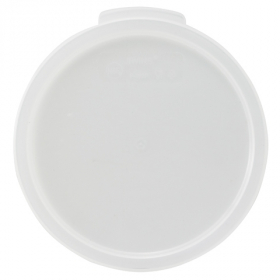 Winco - Food Storage Container Cover, Round White PP Plastic, Fits 12/18/22 qt Containers