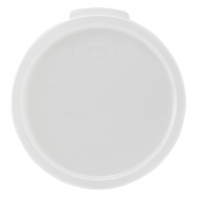 Winco - Food Storage Container Cover, Round White PP Plastic, Fits 6/8 qt Containers