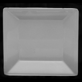 Plate, 8.25x8.25 Square Passion White Melamine