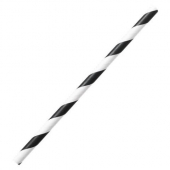 Unwrapped Paper Straw, 5.75&quot; Black 10/235