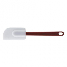 Winco - Scraper with Flat Silicone Blade, 10&quot; Heat Resistant with Red Handle