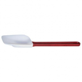 Winco - Scraper with Bowl Shape Silicone Head, 10&quot; Heat Resistant with Red Handle