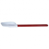 Winco - Scraper with Bowl Shape Silicone Head, 16&quot; Heat Resistant with Red Handle