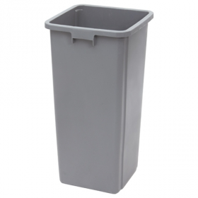 Winco - Tall Square Trash Can, 23 Gallon Gray, each