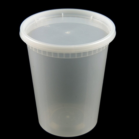 EarthPack - Deli Container Combo, 32 oz Clear Plastic