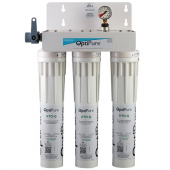 OptiPure - Water Treatment System Triple-Cartridge QTC-3, 22.5x14.9x9.4, Applications: Fountain Beve