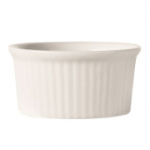 World Tableware - Bedrock Ovenware Fluted Ramekin, 2.75 oz Bright White Porcelain