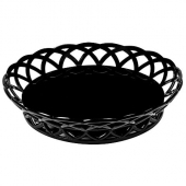 GET - Fast Food Basket, 10.5&quot; Round Black Plastic