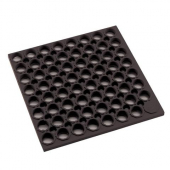 Winco - Floor Mat, 3&#039;x5&#039; Black Rubber, .75&quot; Straight Edge