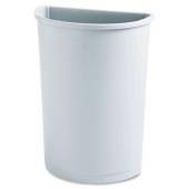Rubbermaid - Untouchable Waste Container, 21 Gallon 1/2 Round Gray Plastic