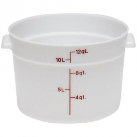 Cambro - Poly Rounds Food Storage Container, 12 Quart Round White Poly Plastic