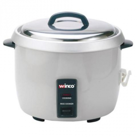 Winco - Electric Rice Cooker with Cover, Inner Pot, Measuring Cup and Serving Paddle, Holds 30 Cups