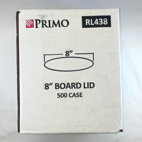 Primo - Aluminum Container Flat Board Lid, 8&quot; Round, 500 count