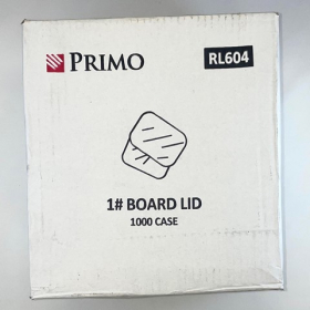Primo - Aluminum Container Flat Board Lid, Fits 1 Lb Oblong Container, 1000 count