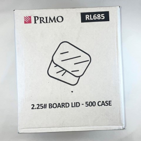 Primo - Aluminum Container Flat Board Lid, Fits 2.25 Lb Oblong Container, 500 count