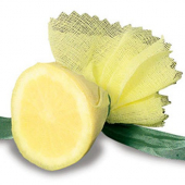 Lemon Wedge Wrap, Yellow Fine Mesh