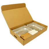 Corrugated Cater Box, Full Size Plain Kraft, 21x13x3.5, 50 count