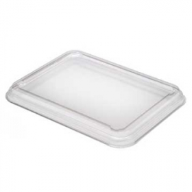 Sabert - Food Tray Lid, Fits 12-25 oz Trays, 5x6.6 Clear PET Plastic