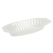 Fineline Settings - Flairware Serving Boat Tray, 15 oz Clear Plastic