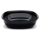 Fresh &#039;n Clear Catering Bowl, 320 oz. Black PET Plastic