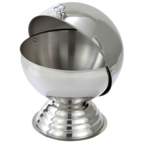 Winco - Roll-Top Sugar Bowl, 20 oz Stainless Steel
