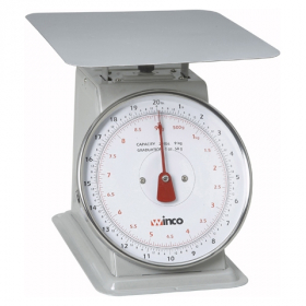 Winco - Receiving Scale, 20 Lb with Steel Platform, 8&quot; Dial