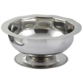 Winco - Sherbet Dish with Footed Base, 3.5 oz Stainless Steel