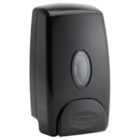 Winco - Soap Dispenser, Black 1 Liter Manual Wall Mount