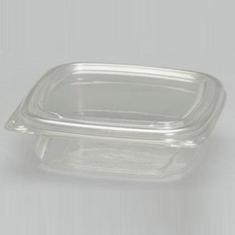 Genpak - Container, 8 oz Clear Plastic Hinged, 4.7x4.9x1.4
