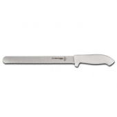 Dexter Russell - SoftGrip Roast Knife, 12&quot; Scalloped Blade with White plastic Handle, each