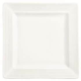 World Tableware - Slate Select Square Plate, 10.625&quot; Ultra Bright White Porcelain