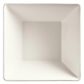 World Tableware - Slate Square Bowl, 10 oz Ultra Bright White Porcelain, 4.5&quot;