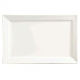 World Tableware - Slate Rectangle Platter, 11x7 Ultra Bright White Porcelain