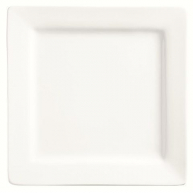 World Tableware - Slate Square Plate, 7.25&quot; Ultra Bright White Porcelain