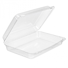 Inline Plastics - SureLock Hinged Lid Muffin/Cupcake Container, Clear PET Plastic, 12x8.75x2.75