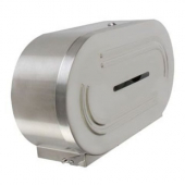 Toilet Paper Dispenser, Twin Jumbo-Roll, Stainless Steel